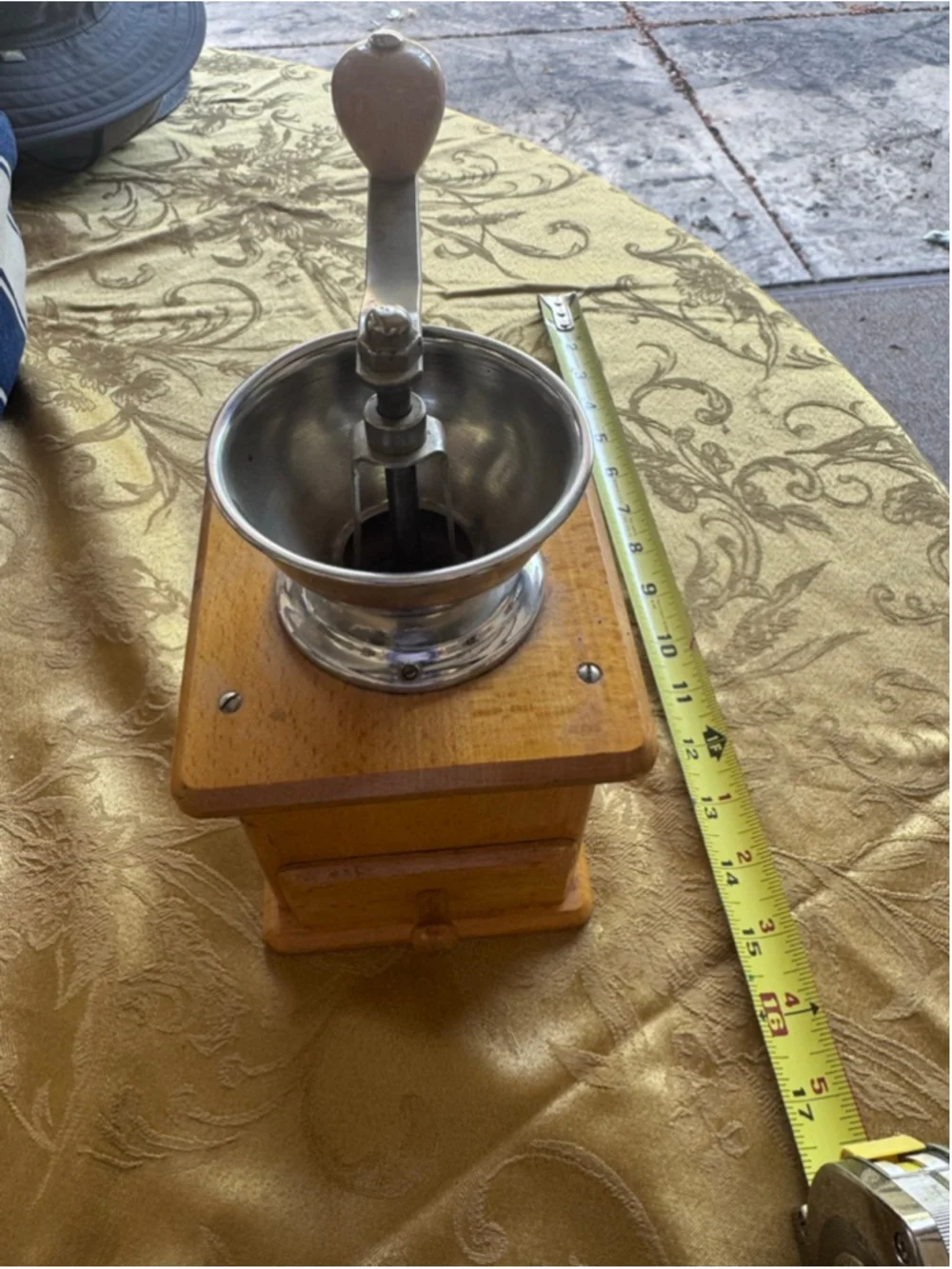 Vintage Cheese Grinder Grater Drawer Wood Metal